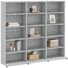 vidaXL CD-Regal Grau Sonoma 100x23x89,5 cm Holzwerkstoff 815484 Bild 5