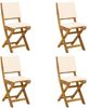 vidaXL Außen Bistro-Stühle mit Kissen 4 pcs Cremeweiß 38 x 46 x 85 cm 42028102 Bild 2