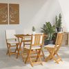 vidaXL Außen Bistro-Stühle mit Kissen 4 pcs Cremeweiß 38 x 46 x 85 cm 42028102 Bild 3