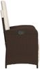 vidaXL Gartensessel mit Fußteil Verstellbar Braun Poly Rattan 365186 Bild 5