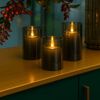 Relaxdays LED Kerzen im Glas 3er Set Bild 2