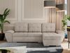 Universelles Ecksofa mit Schlaffunktion, Bettkasten und losen Kissen, gesteppte Sitzfläche - UMBRIA - Beige Stoff Bild 3