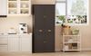 Vorratsschrank aus MDF mit 1 Schublade & 4 verstellbaren Böden, 80x40x182 cm, Schwarz Bild 5