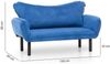 Dmora 2-Sitzer SchlafsofaHone, Verwandelbares Sofa, Lineare Stoffstruktur, Schlafsessel mit Stauraum, 140x65 h70 cm, Blau Bild 3