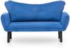 Dmora 2-Sitzer SchlafsofaHone, Verwandelbares Sofa, Lineare Stoffstruktur, Schlafsessel mit Stauraum, 140x65 h70 cm, Blau Bild 4