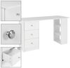 ML-DESIGN Schreibtisch Bürotisch mit 3 Schubladen, 3 Regale und Tastaturauszug Computertisch, Homeoffice Büromöbel Arbeitstisch Laptoptisch PC Tisch viel Stauraum Bild 2