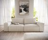 Big-Sofa Lanzo 230x95 cm Bouclé Creme-Weiß mit Hocker Bild 2