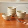JIWOO Müslischale 6er Ø11,8cm, Dessertschale Eisschale Suppenschale Snackschale Schale, Keramik, (Schaleset, 6-tlg), Hochwertiges Schalen Braun Mikrowellenofen Spülmaschine Bild 3