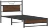 vidaXL Bettgestell ohne Matratze Braun Eiche 100x200 cm Holzwerkstoff 4107011 Bild 3
