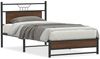 vidaXL Bettgestell ohne Matratze Braun Eiche 100x200 cm Holzwerkstoff 4107011 Bild 2