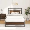 vidaXL Bettgestell ohne Matratze Braun Eiche 100x200 cm Holzwerkstoff 4107011 Bild 5
