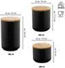Moritz & Moritz Vorratsdose Moritz & Moritz Vorratsdose Schwarz Set, (3er Set, 6-tlg), 400-900 ml - Beschreibbar Bild 2