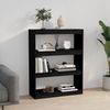 vidaXL Bücherregal/Raumteiler Schwarz 80x30x103,5 cm Massivholz Kiefer 808192 Bild 4