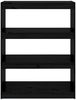 vidaXL Bücherregal/Raumteiler Schwarz 80x30x103,5 cm Massivholz Kiefer 808192 Bild 5
