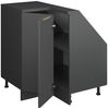 Eck-Küchenschrank für Dachschrägen R-Line Anthrazit-Gold 75.6 cm mit 1 Tür Vicco Bild 3