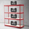 CLP Schwerlastregal, 160 x 60 x 180 cm, Rot Bild 5
