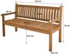 Gartenbank Arezzo Teak Massivholz - Breite: 150 cm Bild 4