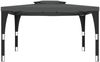 vidaXL Pavillon mit Doppeldach, Stahl/Rattan/Polyester Anthrazit, 3,98x2,98 m Bild 3