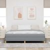 vidaXL Boxspringbett mit Matratze Hellgrau 180 x 200 cm Stoff 3398584 Bild 3