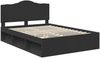 vidaXL Bettrahmen Schwarz 160 x 200 cm Massives Kiefernholz 3413282 Bild 4