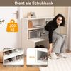 Schuhschrank mit 6 Fächern 2-in-1-Kombination aus Regal & Schuhbank Moderner Schuh Organizer Bild 5