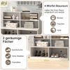 Schuhschrank mit 6 Fächern 2-in-1-Kombination aus Regal & Schuhbank Moderner Schuh Organizer Bild 3