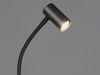Schmale Stehlampe TARYN Schwarz mit flexibel einstellbarem Spot, Höhe 133,5cm Bild 5