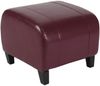 Hocker Sitzwürfel Sitzhocker Emmen, Leder + Kunstleder, 37x45x47 cm MVG-zertifiziert ~ rot Bild 5