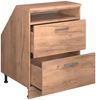 Dachschrägenschrank Rion Goldkraft Eiche 60 x 81.6 cm mit 2 Schubladen, Schrankkorpus 60 cm Tiefe Vicco Bild 4