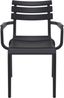 Gartenstuhl LARS 6er Set - 58 x 59 x 85 cm, Kunststoff, Schwarz | Stapelstuhl Loungestuhl Garten Outdoor-Stuhl Bild 5