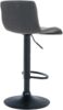 Barhocker PESAN - Stoff Dunkelgrau 39x36x84 cm Schwarz | Barstuhl Höhenverstellbar Mit Lehne Drehbar Tresenhocker Tresenstuhl Kneipenhocker Bild 4