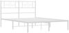 vidaXL Bettgestell mit Kopfteil Metall Weiß 150x200 cm 355318 Bild 3