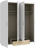 Drehtürenschrank >ECONOBOX< in Weiss / Puccini Eiche - 159,1x190,5x54,4 (BxHxT) Bild 5