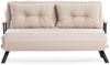 Dmora 2-Sitzer SchlafsofaCalvin, Verwandelbares Sofa, Lineare Stoffstruktur, Schlafsessel mit Stauraum, 133x78 h78 cm, Beige Bild 1