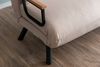 Dmora 2-Sitzer SchlafsofaCalvin, Verwandelbares Sofa, Lineare Stoffstruktur, Schlafsessel mit Stauraum, 133x78 h78 cm, Beige Bild 5