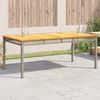 vidaXL Gartentisch Grau 180x90x75 cm Poly Rattan Akazienholz 366280 Bild 1