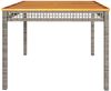 vidaXL Gartentisch Grau 180x90x75 cm Poly Rattan Akazienholz 366280 Bild 5