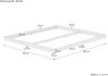 Futonbett 180x200 platzsparend extra niedriges Loftbett Esche geölt ohne Zubehör Bild 4