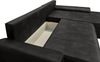 Ecksofa Vintage Schlafsofa Eckcouch L-Sofa mit Ottomane u. Bettkasten in Schwarz Bild 5