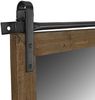 Wandpiegel Holzrahmen rollbar braun 86 x 71 cm Rustikal Landhausstil Vintage Bild 3