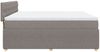 vidaXL Boxspringbett mit Matratze Taupe 200x200 cm Stoff 3287574 Bild 5