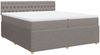 vidaXL Boxspringbett mit Matratze Taupe 200x200 cm Stoff 3287574 Bild 2