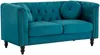 Vente-unique - TURNER Sofa SamtStoff Blau - B 77 cm x H 79 cm x L 163 cm Bild 3