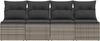 vidaXL Gartensofa mit Kissen 4-Sitzer Grau Poly Rattan 366116 Bild 4