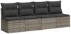 vidaXL Gartensofa mit Kissen 4-Sitzer Grau Poly Rattan 366116 Bild 2
