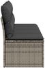 vidaXL Gartensofa mit Kissen 4-Sitzer Grau Poly Rattan 366116 Bild 5