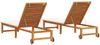 vidaXL Sonnenliege 2 pcs Braun 202 x 53 x 89 cm Massivholz Akazie 3333830 Bild 5