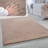 KADIMA DESIGN Teppich Unifarben 100% Polyester schmutzabweisend Hochflor Teppich, Läufer, Höhe: 26 mm, Florhöhe: 22 mm, Rücken aus Baumwolle, Läufer, 80x150 cm, Beige Bild 3