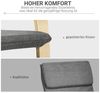 HOMCOM Relaxsessel Ruhesessel mit Kopfkissen für Wohnzimmer (Relaxstuhl mit Armlehne, 1-St, Esszimmerstuhl), Birkenholz, Dunkelgrau 65 x 69 x 98cm Bild 4
