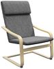 HOMCOM Relaxsessel Ruhesessel mit Kopfkissen für Wohnzimmer (Relaxstuhl mit Armlehne, 1-St, Esszimmerstuhl), Birkenholz, Dunkelgrau 65 x 69 x 98cm Bild 2
